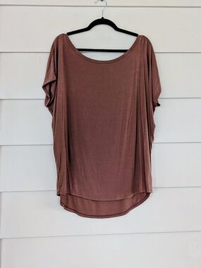 Express London Relaxed, Ultra Soft Jersey Top, L